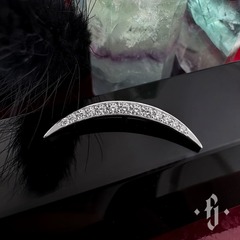 Накрутка "Cheshire Moon" - Белое золото - White CZ