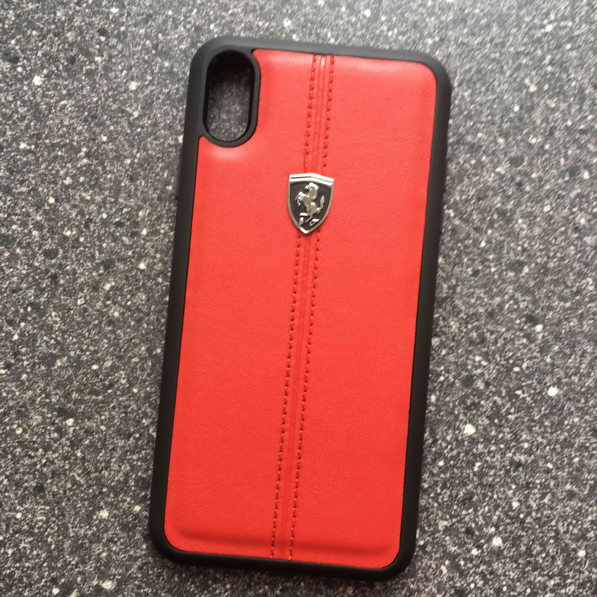 Кожаный чехол Ferrari DE для iPhone Xs Max: Красный