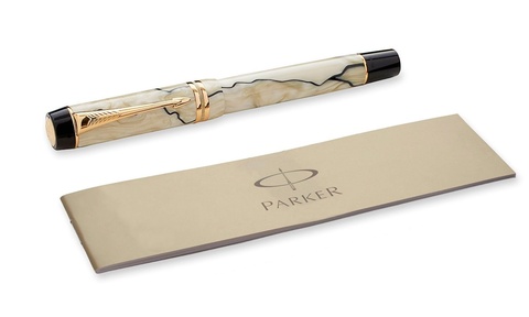 Ручка-роллер Parker Duofold T186 Pearl & Black (S0767520)