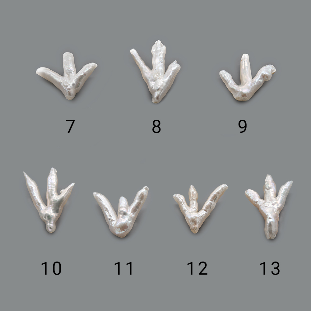 Жемчуг культивированный в форме коралловой веточки, белый, 22-31мм