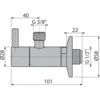 Alcaplast ARV001-GM-B Угловой вентиль с фильтром 1/2" 3/8", круглый, GUN METAL-мат