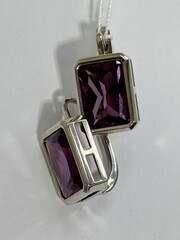 Багет М (серьги из серебра)