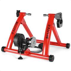 Портативный велотренажер-велостанок с 6 уровнями нагрузки, красный