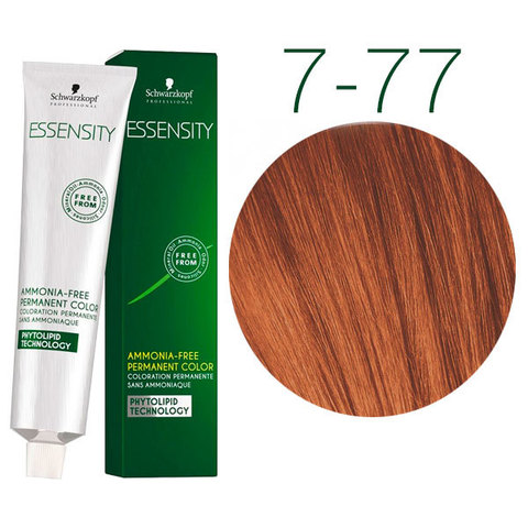 Schwarzkopf Professional Essensity 7-77 (Средний русый медный экстра) - Безаммиачный краситель для волос