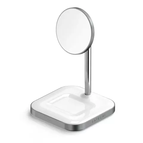 Беспроводная зарядка Satechi Aluminum Magnetic Wireless Charging Stand 2-в-1 подставка, до 7.5Вт