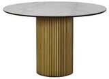 Стол DUBAI 110 Calacata gold gloss / gold velvet