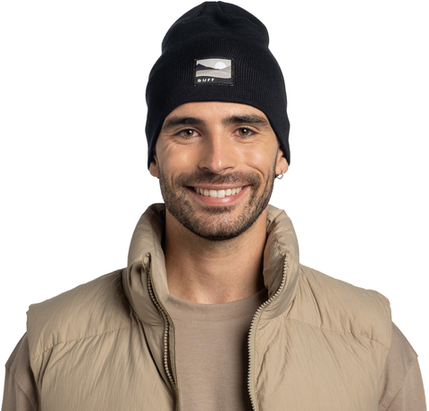 Картинка шапка вязаная Buff Hat Knitted Long Black - 3