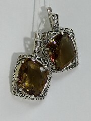 Миконос султанит (серьги из серебра)