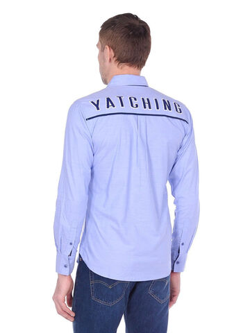Рубашка с длинным рукавом Cottonfeels, голубой 610645
