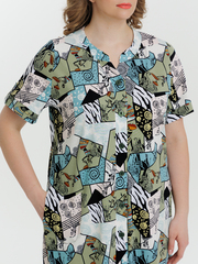 4630 Туника на пуговицах