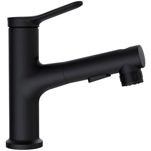 BelBagno BB-LVMD-NERO-W0 Смеситель с выдвижным изливом, черный матовый BB-LVMD-NERO-W0