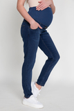 Утепленные джинсы для беременных (MOM) 13186 синий