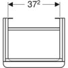 Шкафчик для раковины Geberit Smyle Square, с одной дверцей: B=44.2см, H=61.7см, T=35.6см, Пекан / Меламин, древесная структура