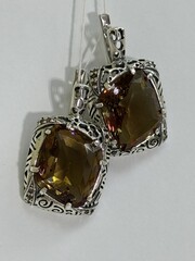 Миконос султанит (серьги из серебра)
