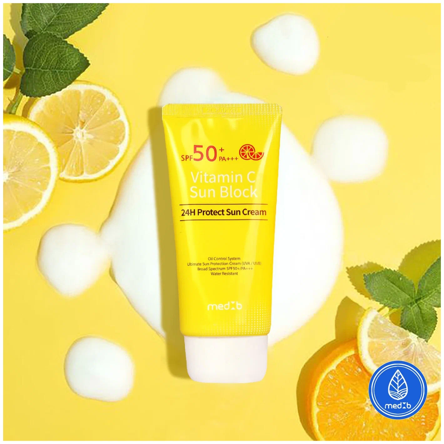 Солнцезащитный крем с витамином C MEDB Vitamin C Sun Block ​Cream SPF50  PA+++ - купить по выгодной цене 999 ₽ | Golden Patch - маски, патчи,  сыворотки