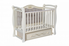 Кроватка детская Антел Julia 111 (слоновая кость) универсальный маятник, ящик, автостенка, мягкая задняя стенка