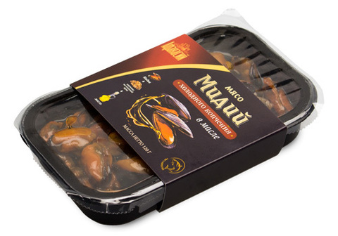Мясо мидий х/к в масле, 120г