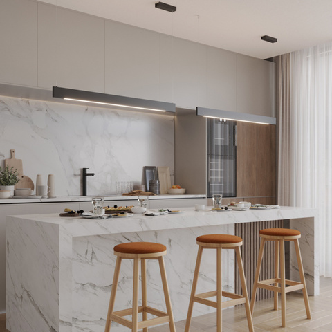 Подвесной светодиодный светильник Novotech 359548 LEDO NT25 000 черный диммир. со сменой цв.темпер. (пульт ДУ/прилож. Smart Life) IP20 LED 12/24W 220-240V 3000-5700К ITER