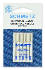 Иглы 4 Schmetz универсальные набор 130/705H №70(2),80(2),90 5 шт