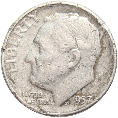 1 дайм (10 центов) 1957. США (D) VG- Серебро