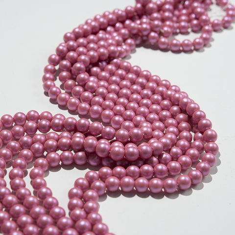 Жемчуг Майорка, оттенок "Hot Pink", шар 6мм, перламутрово-сатиновое улучшенное покрытие