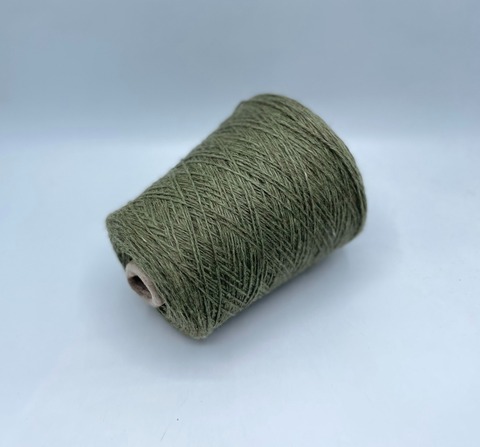 Бобинная пряжа (пр.Италия) art-Mongolia 2/700 350м/100гр, 70% Меринос, 20%Як, 10%Шелк цвет-Хаки, арт.33725