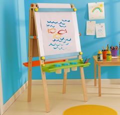 Детский двусторонний мольберт из дерева