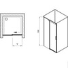 Дверь душевая раздвижная в нишу 110х195 см левая Ravak Matrix MSD2-110 L 0WLD0100Z1