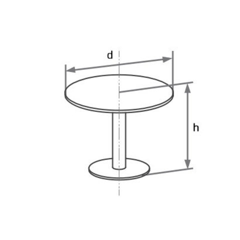 Конференц-стол круглый на алюминиевой опоре БОСТОН