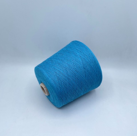 Бобинная пряжа (пр.Италия), 1500м/100 гр. 80%шерсть, 20%полиамид, цвет-Лазурный меланж,арт-31801