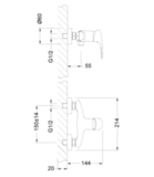 Смеситель для душа LEMARK LINARA LM0403C