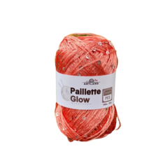 Добавочная нить п/э с пайетками, 25 гр, 140 м, коралловый