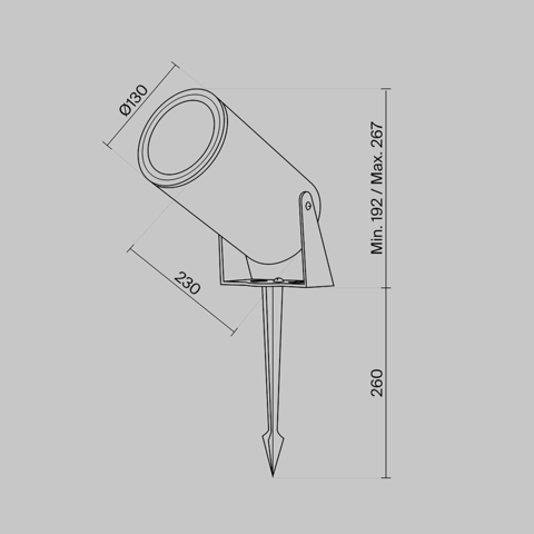 Грунтовый светодиодный светильник Maytoni Bern O050FL-L30GF3K