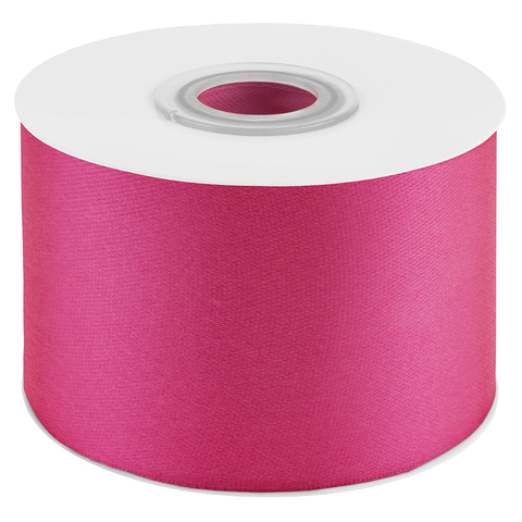 Лента Атласная (5см*22,85м) Глубокий розовый