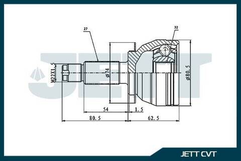 ШРУС внешний JETT V41-0011