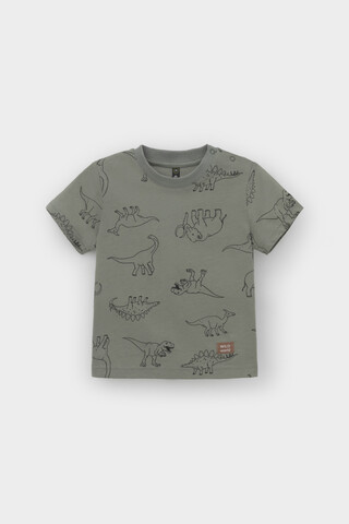 фуфайка  для мальчика  КР 302374/зеленый чай,динозавры к552