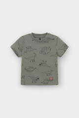 фуфайка  для мальчика  КР 302374/зеленый чай,динозавры к552