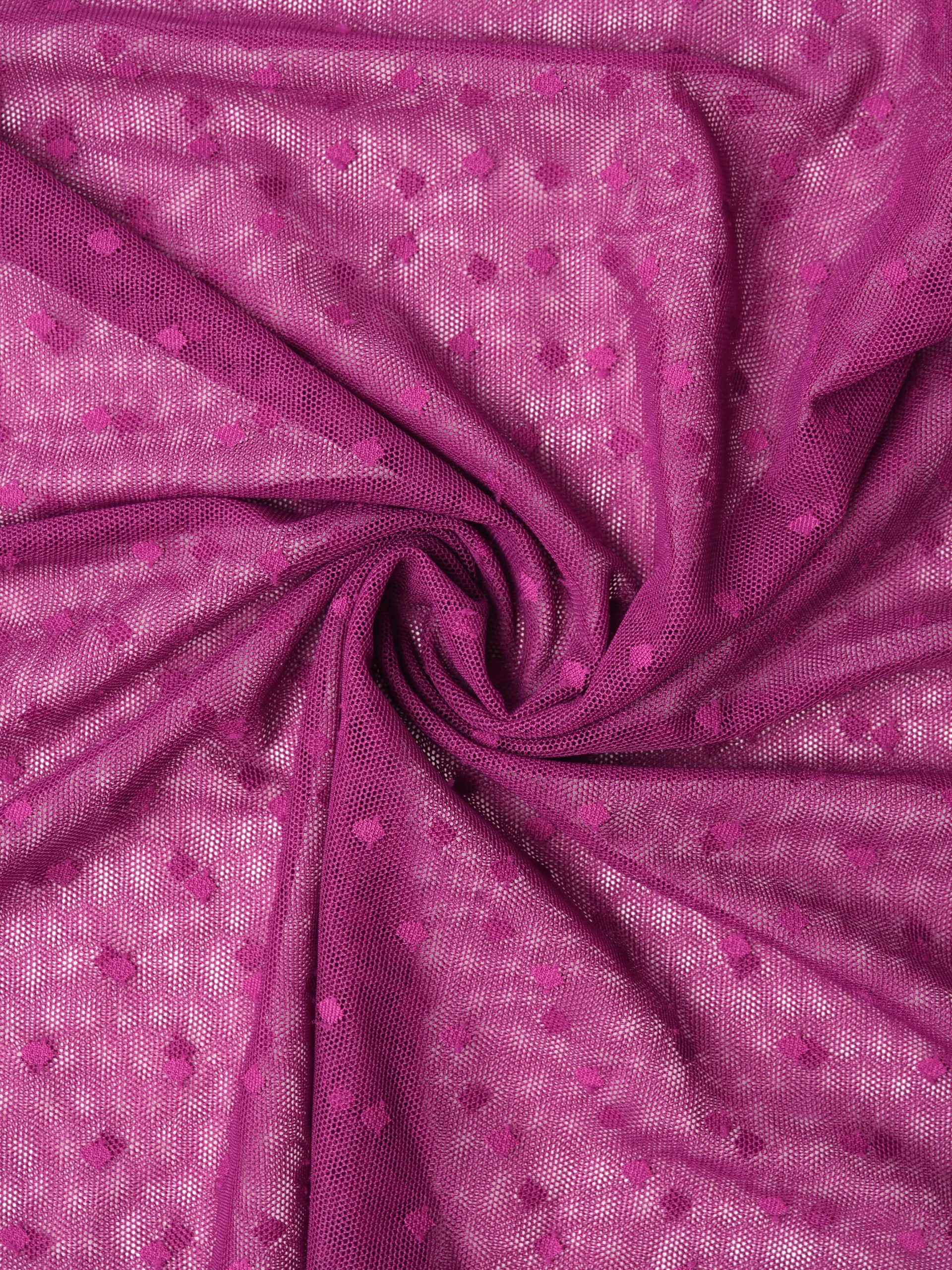 Сетка эластичная слива в горошек 5 мм отрезом 75х50 см