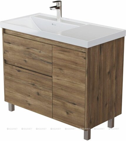 Aquanet 365925 Тумба с раковиной Nova Lite 2.0 90 L напольная цв. дуб рустикальный (365925)