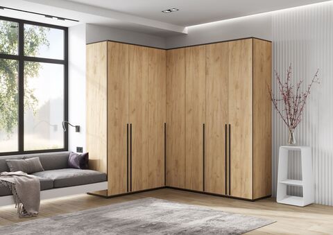 Комплект шкафов Норд №1 Дуб Крафт, Дуб Крафт (КРОМКА ВЕНГЕ)