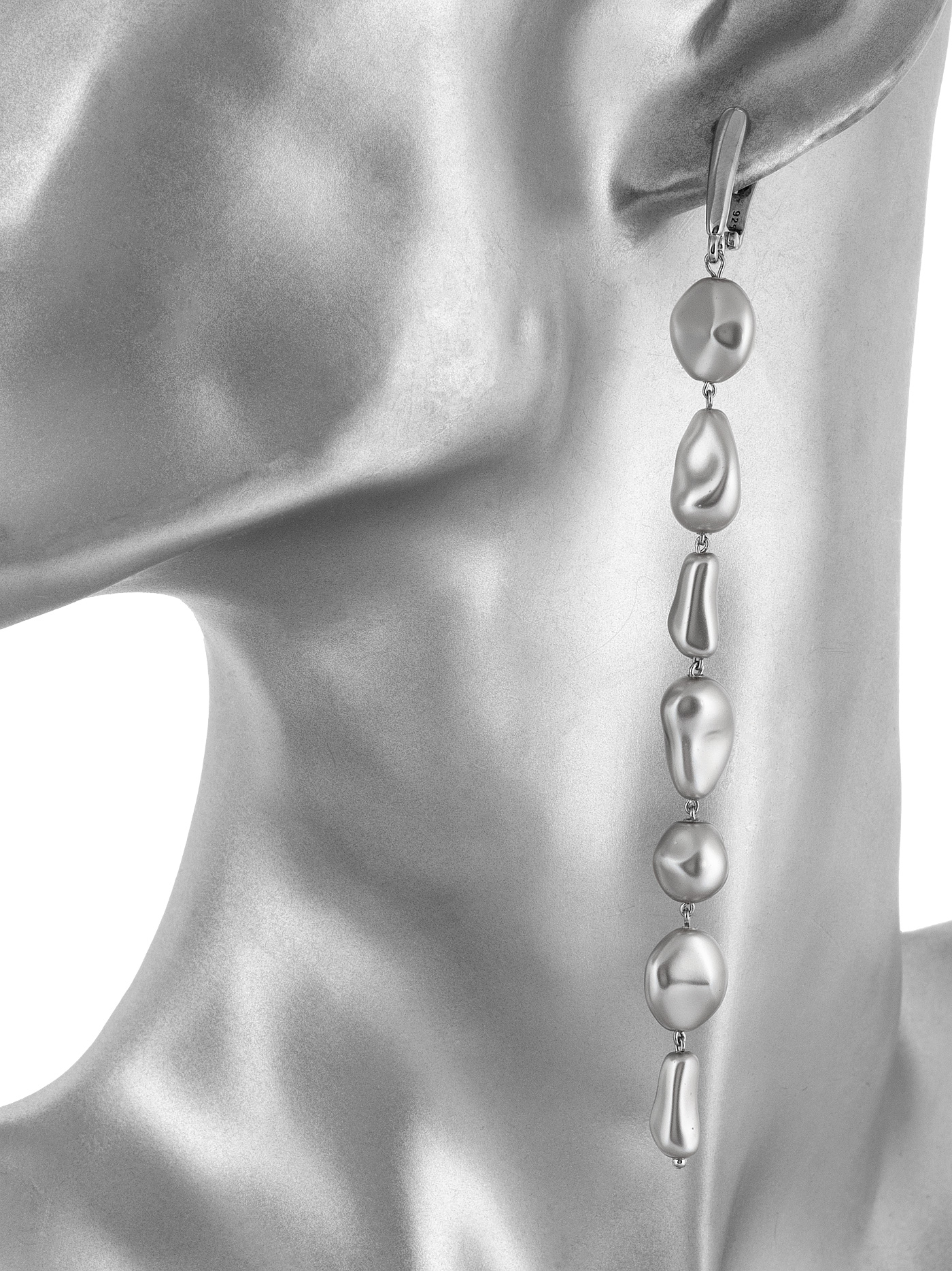 Длинные серьги жемчуг барокко