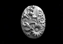 Силиконовая форма Камея Букет № 39