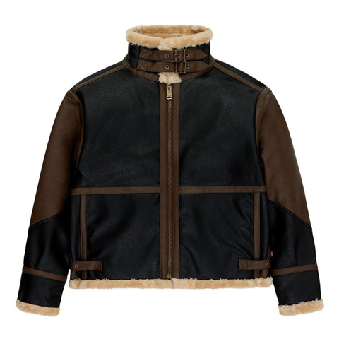 Куртка Alpha Industries Faux Leather B-3 Mod Jacket Espresso (Коричневый)
