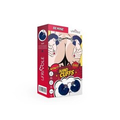 Шикарные наручники с пушистым мехом цвета тихоокеанский синий (Be Mine)