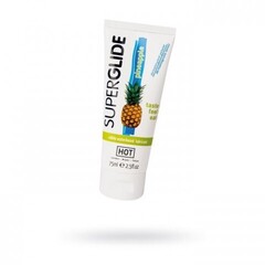 Гель лубрикант на водной основе с ароматом и вкусом ананаса «Superglide» HOT 75 мл.