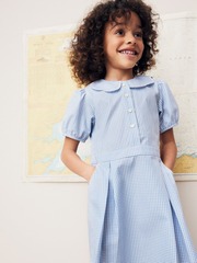 Платье школьное для девочки Next Q77-072, Белый, Голубой
