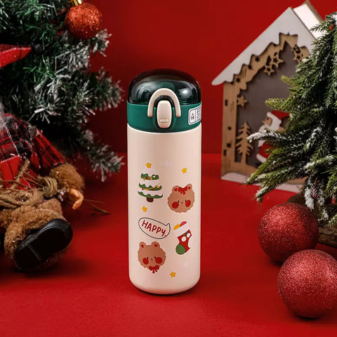 Термос Новогодний белый