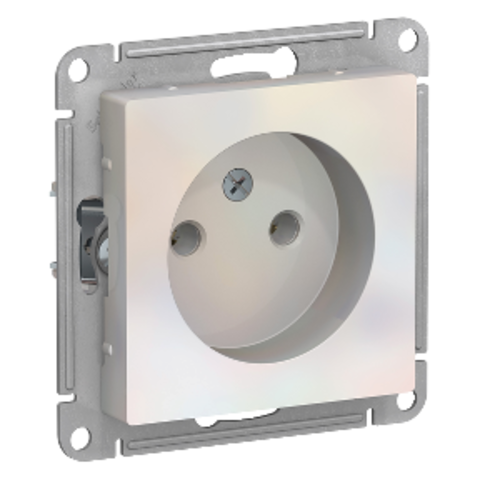 Розетка без заземления, 16А - быстрозажимные клеммы. Цвет Жемчуг. Schneider Electric AtlasDesign. ATN000441S