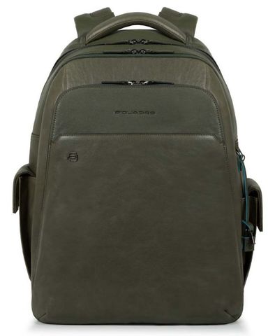 Рюкзак мужской Piquadro Black Square, зелёный, кожа натуральная (CA3444B3BM/VE)