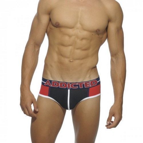 Мужские трусы брифы ADDICTED Blocking Color Brief Red-Black